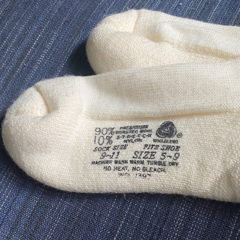 Men's Cream wool socks